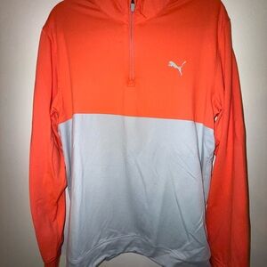Puma Vibrant Orange and Light Gray Pullover